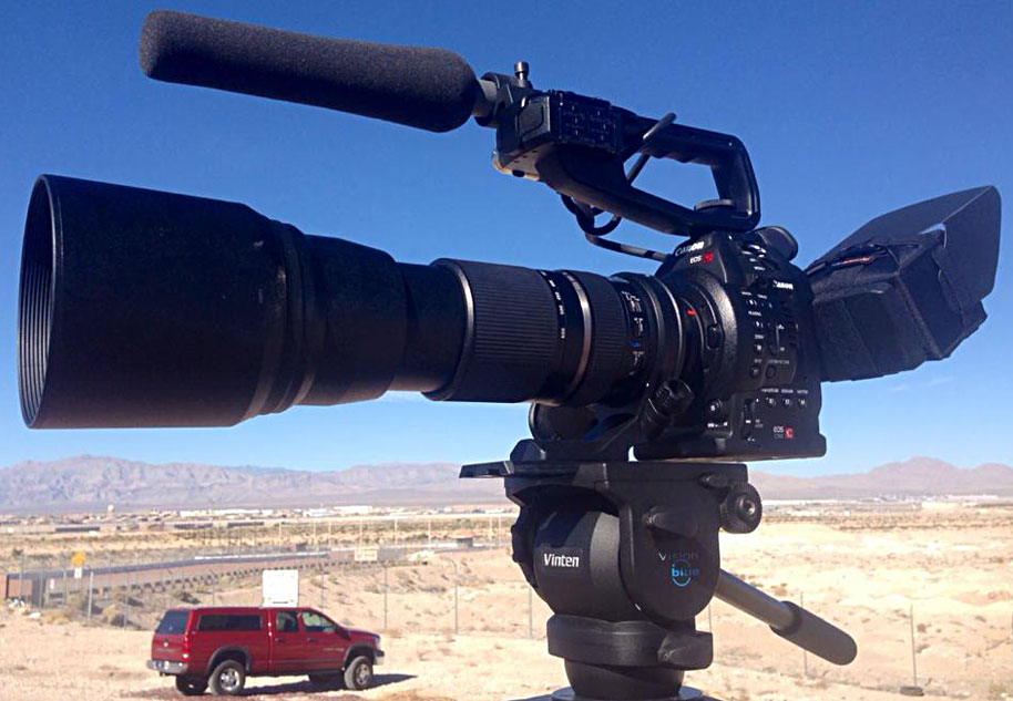 nearly 1000mm (full frame equivalent) filming at Las Vegas Airshow